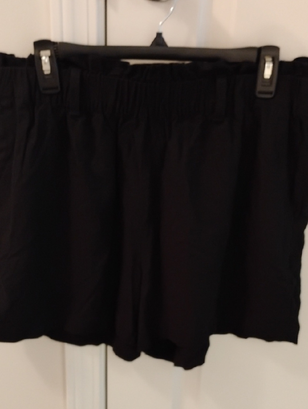 Michael Kors Black High-Waist Elastic Shorts
